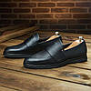 Чоловічі шкіряні лофери (натуральна шкіра) чорні туфлі зі шкіри для чоловіків на весну осінь, розміри 40-45, фото 3