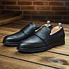 Чоловічі шкіряні лофери (натуральна шкіра) чорні туфлі зі шкіри для чоловіків на весну осінь, розміри 40-45, фото 8
