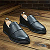 Чоловічі шкіряні лофери (натуральна шкіра) чорні туфлі зі шкіри для чоловіків на весну осінь, розміри 40-45, фото 2