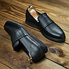 Чоловічі шкіряні лофери (натуральна шкіра) чорні туфлі зі шкіри для чоловіків на весну осінь, розміри 40-45, фото 9
