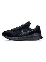 Чоловічі кросівки замша текстиль Nike Zoom Venture All Black, кеди Найк замшеві текстиль чорні 41
