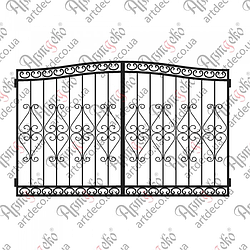 Ворота ковані 1600х2500 (КВ-19) КОМПЛЕКТ ЕЛЕМЕНТІВ