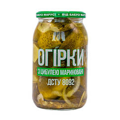 Огірки мариновані різані з цибулею 900 г