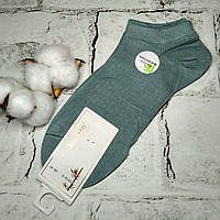 Шкарпетки жіночі бамбукові короткі В рубчик 36-41р Зелені Y219-34