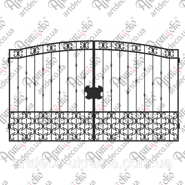 Ковані ворота 2000х3320 (КВ-18) КОМПЛЕКТ ЕЛЕМЕНТІВ, фото 1
