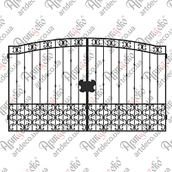 Ковані ворота 2000х3320 (КВ-18) КОМПЛЕКТ ЕЛЕМЕНТІВ