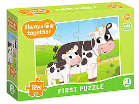 Пазл Завжди разом, Корівки, 12 елементів, DoDo