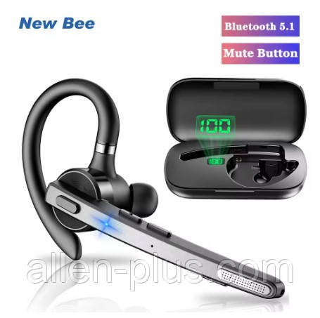 Гарнітура бездротова New Bee NB-M53 Headset Bluetooth V5.1, black