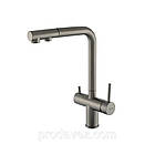 Змішувач для кухні з під'єднанням до фільтра VENTA BK82FEG з витяжним виливом + Потрійний фільтр Ecosoft, фото 2