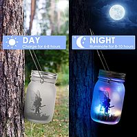 Декоративний підвісний настільний ліхтар на сонячній батареї - Фея. Для саду декоративний світильник - ліхтарик solar 2 вуличний