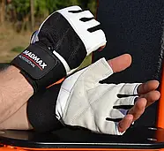 Рукавички для фітнесу MadMax MFG-269 Professional White L 20,5-22 см, фото 3