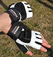 Рукавички для фітнесу MadMax MFG-269 Professional White L 20,5-22 см, фото 7
