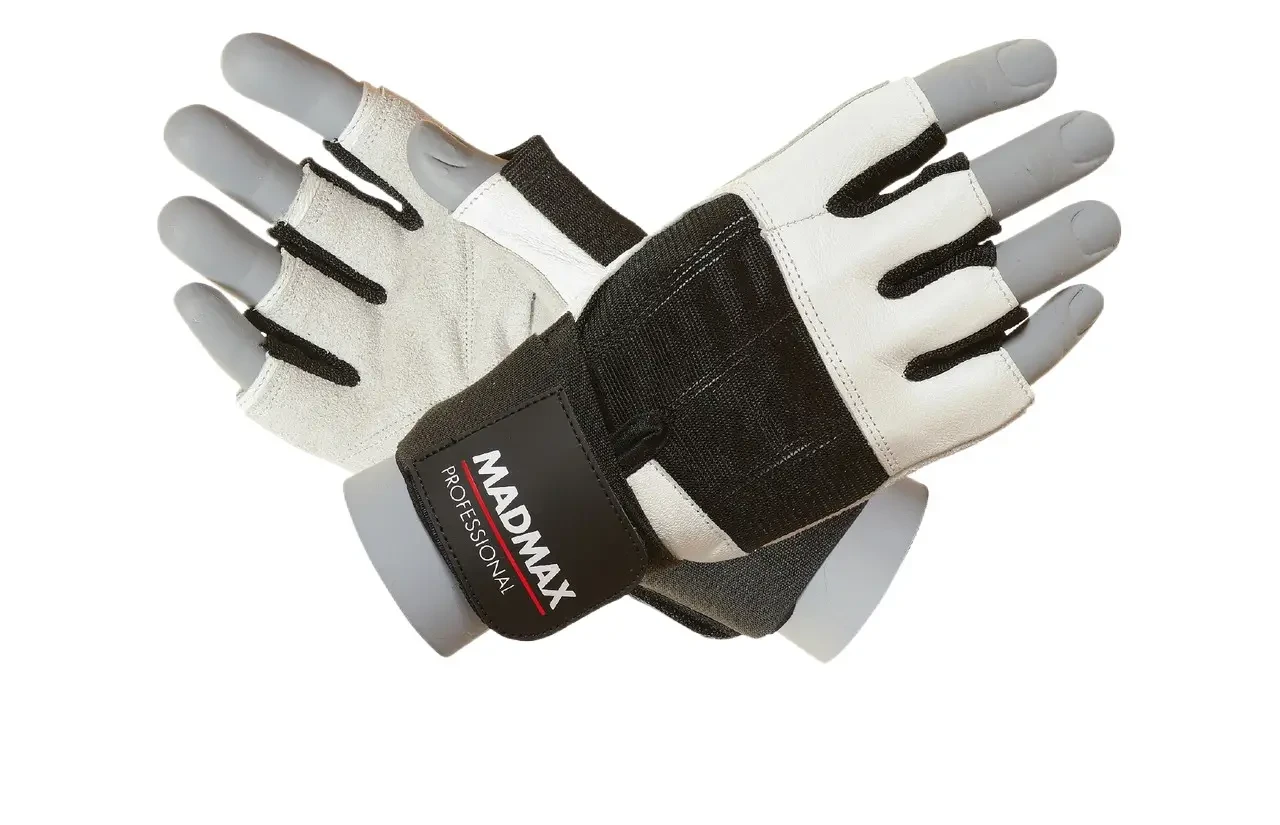 Рукавички для фітнесу MadMax MFG-269 Professional White M 19-20,5 см