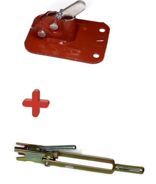 Пружинний затискач для опалубки чироз Anas, червоний 7х10 см, товщина 4 мм, 150 шт. + притискний ключ