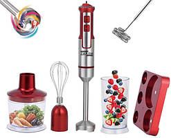 Занурювальний блендер Zepline ZP-118 з мірним стаканом 6в1 на підставці 1500 Вт