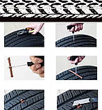 Набір для ремонту безкамерних шин. Шило + нитки для ремонту колеса, фото 3