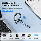 Гарнітура бездротова New Bee NB-M53 Headset Bluetooth V5.1, black, фото 8