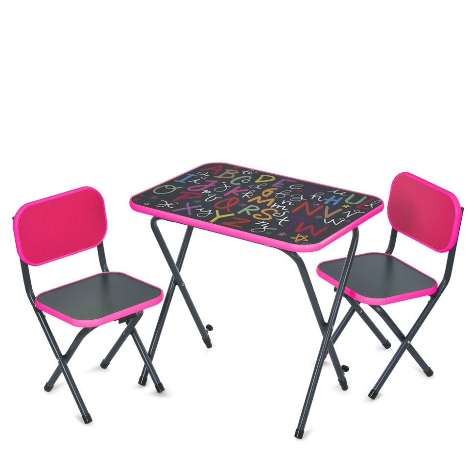 Дитячий Столик Alphabet Alphabet малиновий, складаний, стільниця 60 х 40 см, фото 1