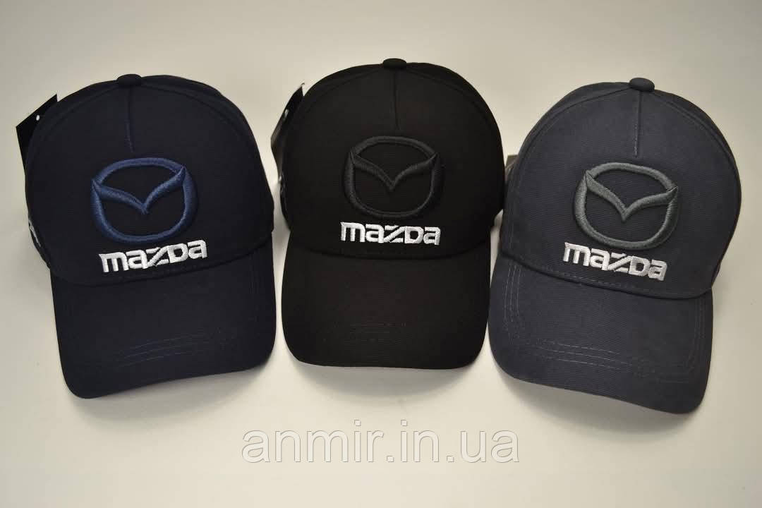 Кепка чоловіча з вишивкою MAZDA котон 56-61 см, кольору міксом
