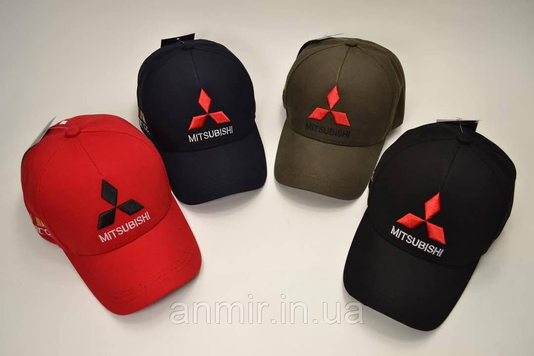 Кепка чоловіча з вишивкою MITSUBISHI котон 56-61 см, кольору міксом