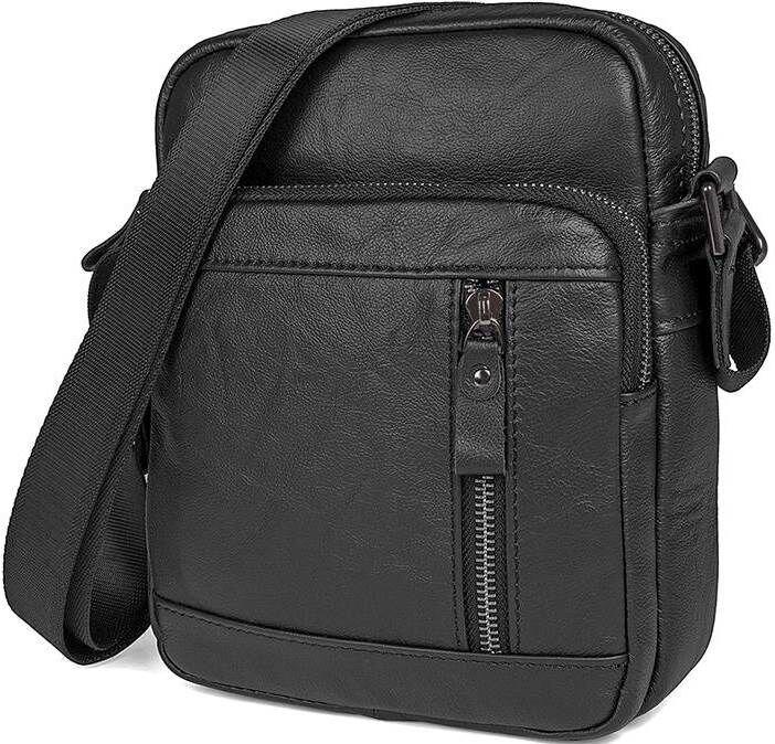 Сумка Vintage 14527 з натуральної шкіри Чорна, фото 1