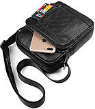 Сумка Vintage 14527 з натуральної шкіри Чорна, фото 9