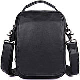 Сумка чоловіча Vintage 14451 Чорна, фото 2