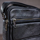 Сумка чоловіча зерниста Vintage 14704 Чорна, фото 7