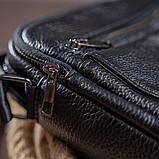 Сумка чоловіча зерниста Vintage 14704 Чорна, фото 8