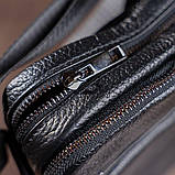 Сумка чоловіча зерниста Vintage 14704 Чорна, фото 9