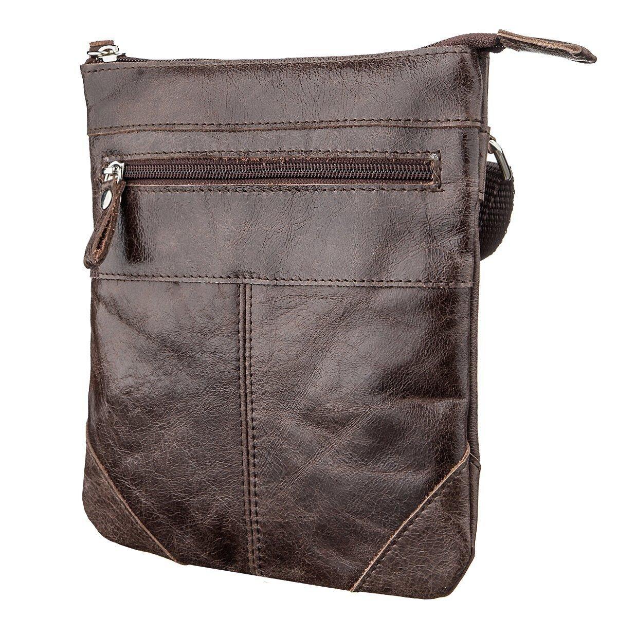 Сумка SHVIGEL 11136 з натуральної шкіри Коричнева, фото 1