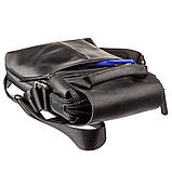 Сумка чоловіча матова SHVIGEL 11173 шкіряна Чорна, фото 7