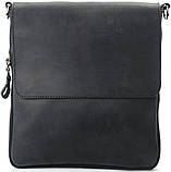 Сумка SHVIGEL 11017 з вінтажній шкіри Чорна, фото 2