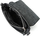 Сумка SHVIGEL 11017 з вінтажній шкіри Чорна, фото 7