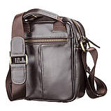 Сумка чоловіча SHVIGEL 11089 шкіряна Коричнева, фото 2