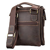 Сумка чоловіча SHVIGEL 11104 шкіряна Коричнева, фото 2