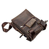 Сумка чоловіча SHVIGEL 11104 шкіряна Коричнева, фото 5