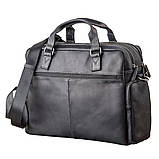 Сумка чоловіча SHVIGEL 11117 шкіряна Чорна, фото 2