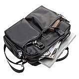 Сумка чоловіча SHVIGEL 11117 шкіряна Чорна, фото 3