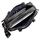 Сумка чоловіча SHVIGEL 11117 шкіряна Чорна, фото 4