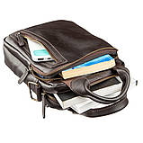 Сумка чоловіча SHVIGEL 11183 в гладку шкіру Коричнева, фото 3