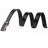 Ремінь чоловічий c затемненою пряжкою і чорною вставкою Vintage 20284 Чорний, фото 2