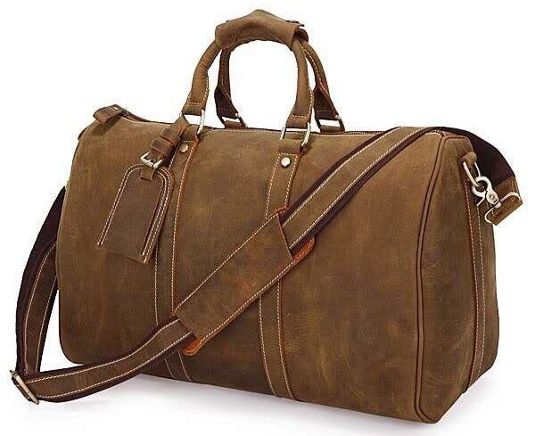 Сумка дорожня Vintage 14050 з вінтажній шкіри Коричнева, фото 1