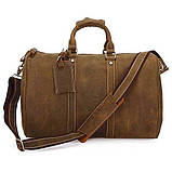 Сумка дорожня Vintage 14050 з вінтажній шкіри Коричнева, фото 2