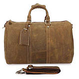 Сумка дорожня Vintage 14050 з вінтажній шкіри Коричнева, фото 6
