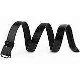 Ремінь чоловічий з пряжкою матовою Vintage 20269 Чорний, фото 4