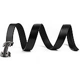 Ремінь чоловічий з пряжкою куточки Vintage 20262 Чорний, фото 2