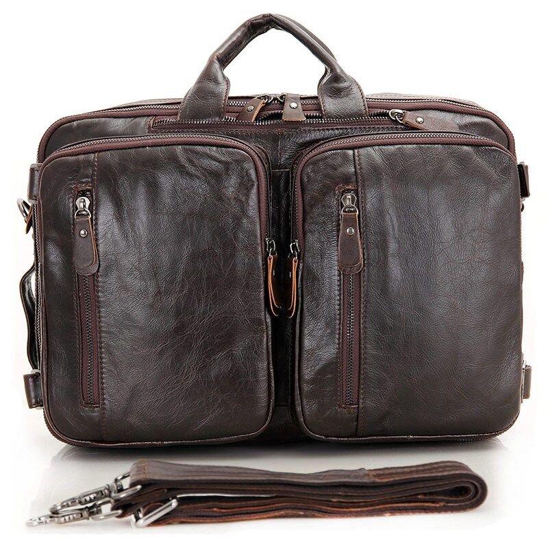 Сумка чоловіча Vintage 14106 трансформер Коричнева, фото 1