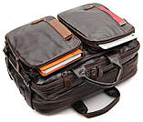 Сумка чоловіча Vintage 14106 трансформер Коричнева, фото 5