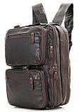 Сумка чоловіча Vintage 14106 трансформер Коричнева, фото 7